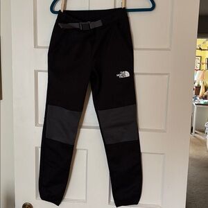The North Face Boys' Black Belted fleece pants